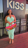 Bantu Clutch Pink Leather