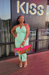 Bantu Clutch Pink Leather