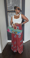 Bantu Clutch - Green Leather