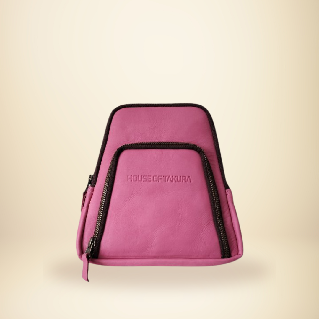 Alpha Belt/Crossbody Bag - All Leather Exterior - Pink