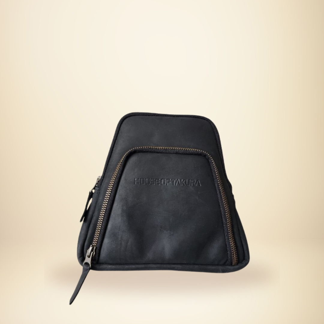 Alpha Belt/Crossbody Bag - All Leather Exterior - Black