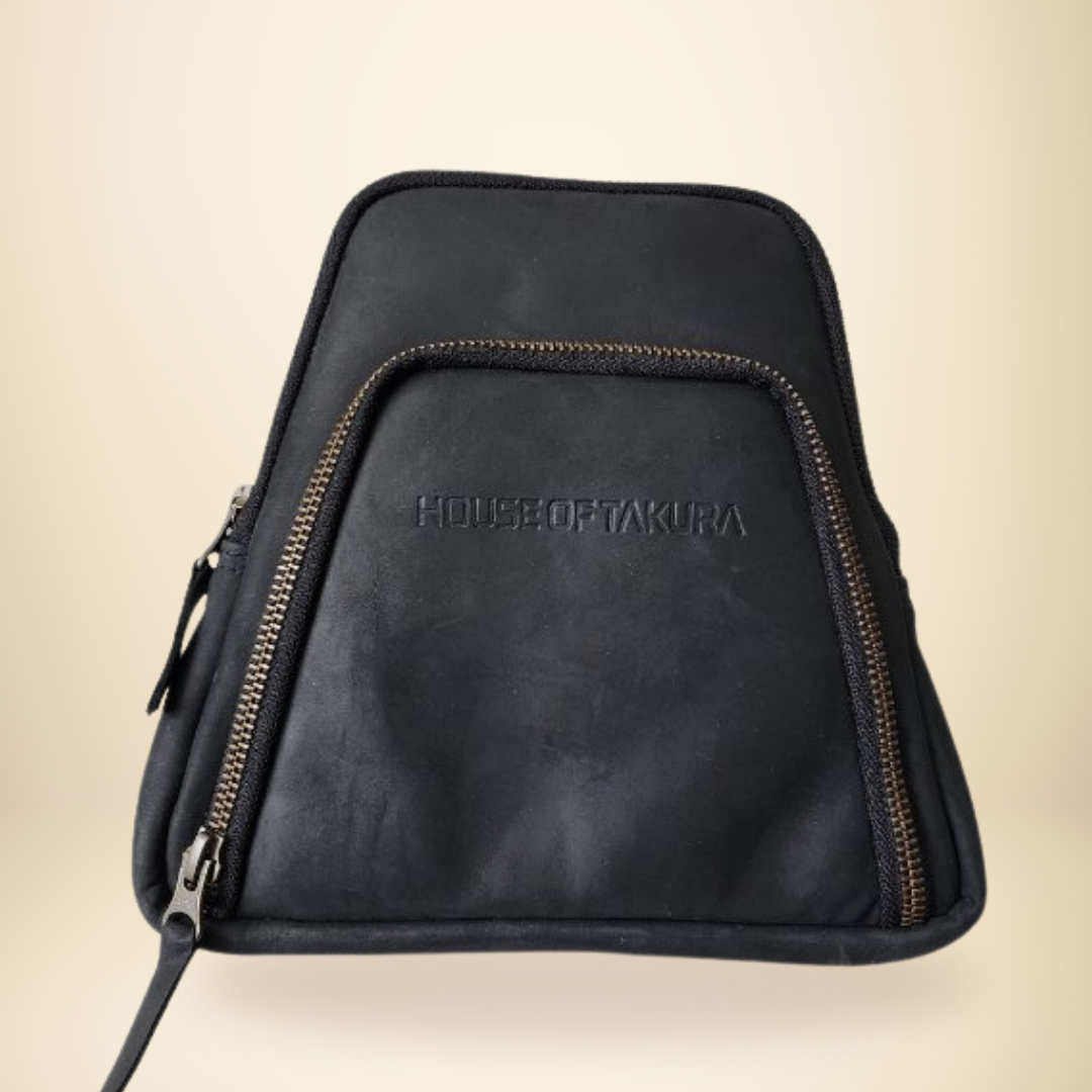 Alpha Belt/Crossbody Bag - All Leather Exterior - Black