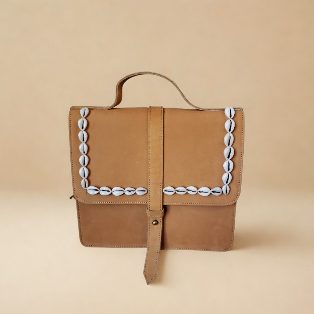 The Power Bag - Beaded - Tan