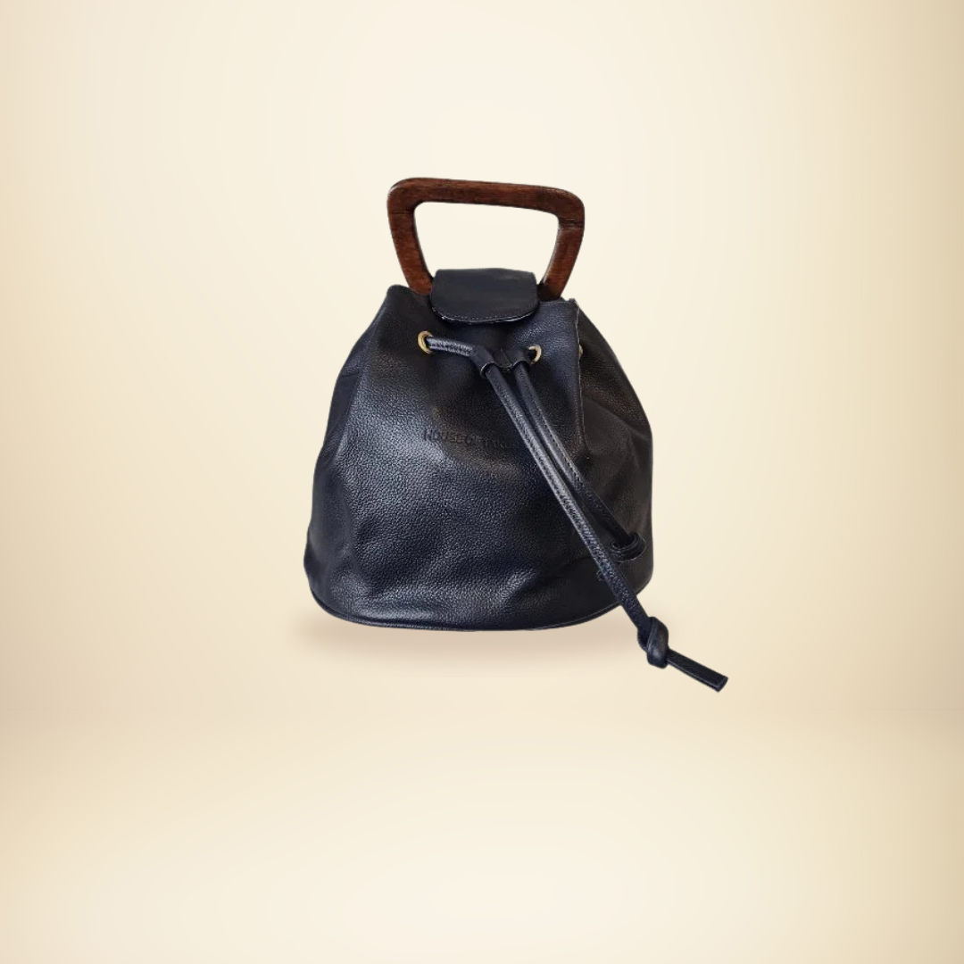 LiT Bag - All Leather Exterior - All Black Everything