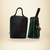 Kura Bag - Black and Green Croc Embossed Leather