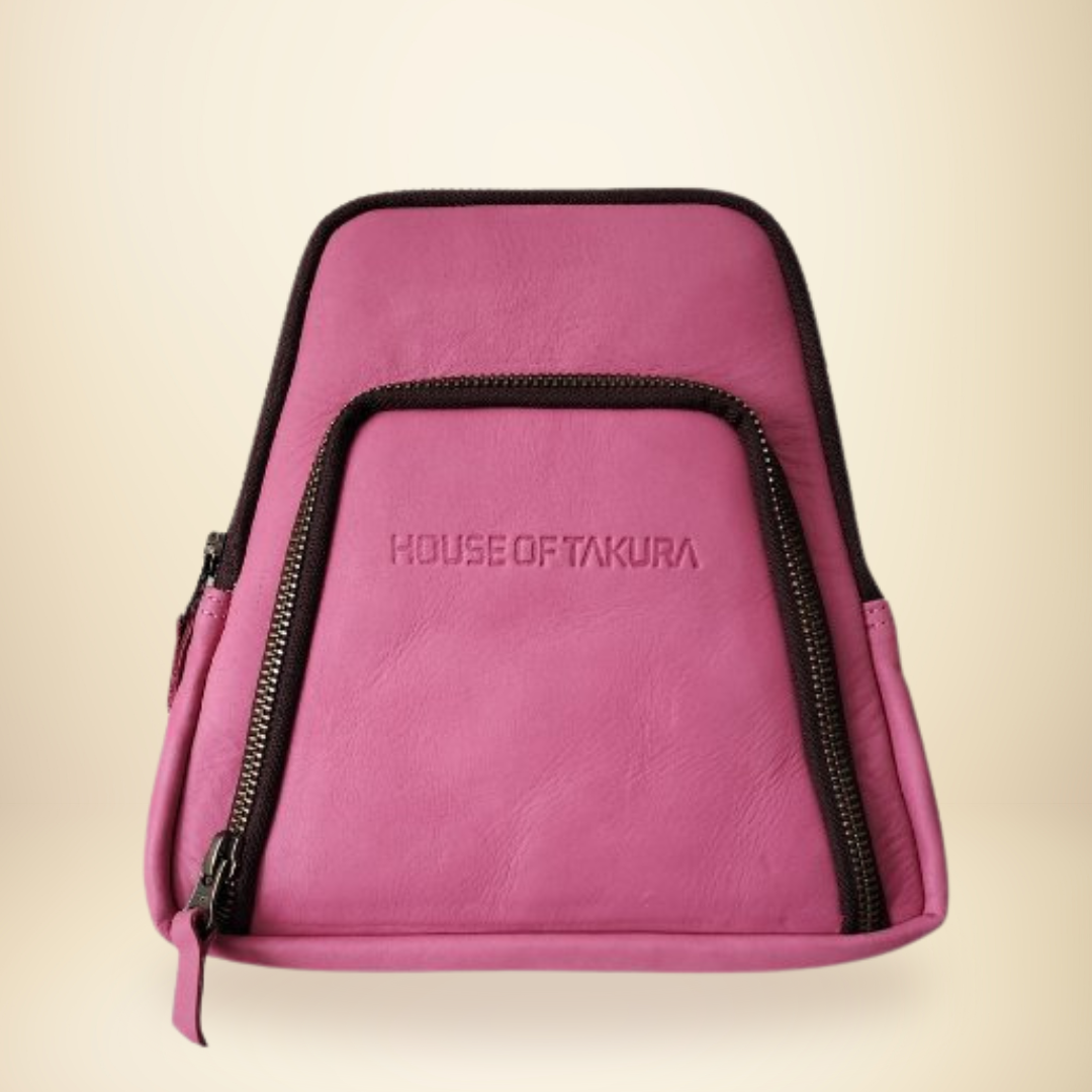 Alpha Belt/Crossbody Bag - All Leather Exterior - Pink