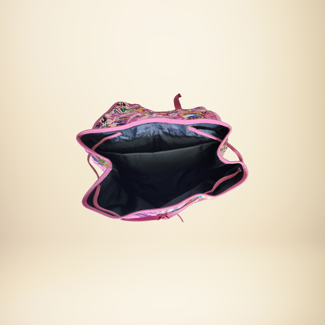 ider Backpack – Pink Graffiti | Handcrafted Leather 