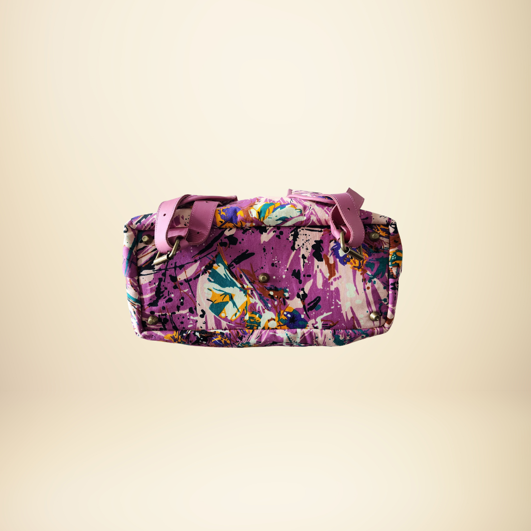 ider Backpack – Pink Graffiti | Handcrafted Leather  display picture 2