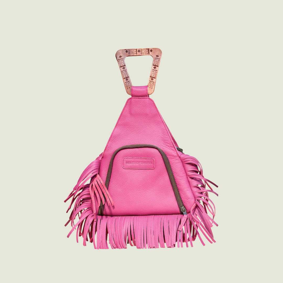 Alpha Fringe Bag – Pink