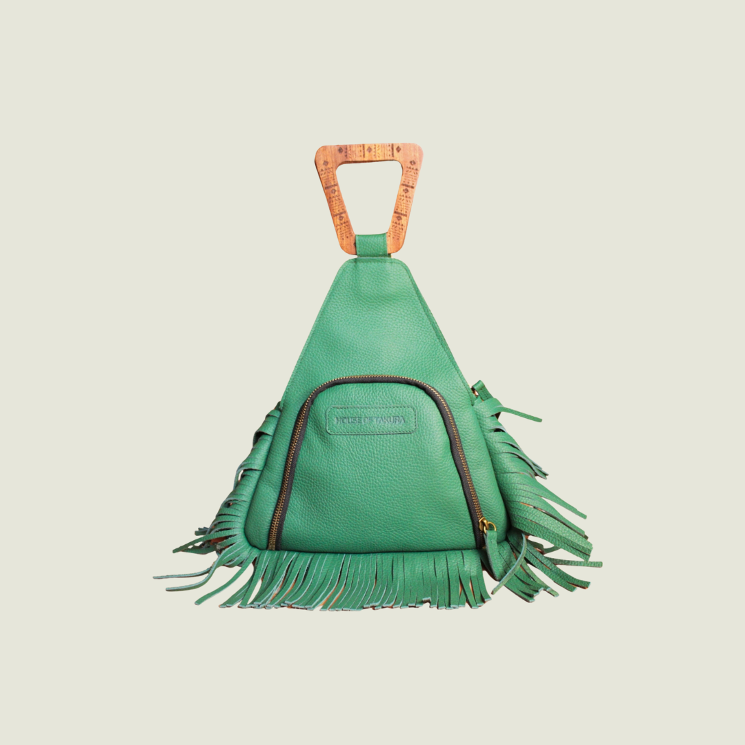 Alpha Fringe Bag – Shamrock Green Leather | Luxury Statement Bag