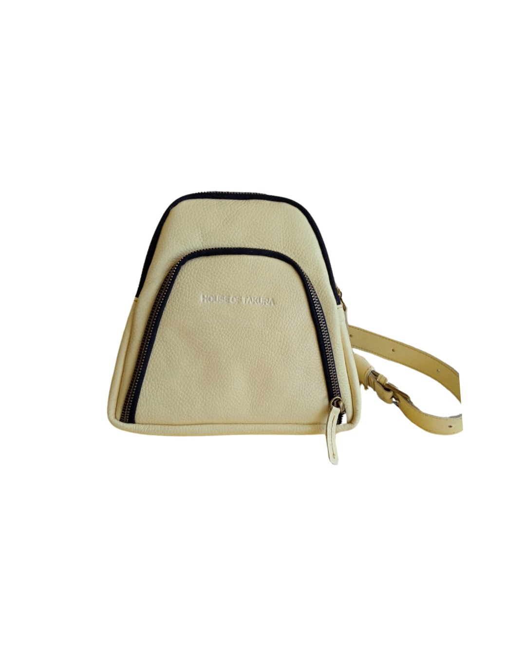 Alpha Belt/Crossbody Bag - All Leather Exterior - Butter Yellow - House Of Takura