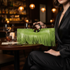 Manaka Statement Clutch - Green Croc