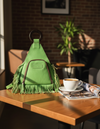 Alpha Fringe Bag – Green Leather