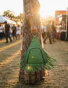 Alpha Fringe Bag – Green Leather