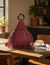 Alpha Fringe Bag – Plum Pink Leather