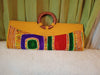 Bantu Clutch Yellow Leather