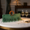 Manaka Statement Clutch -  Shamrock Green Leather